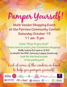 Pamper Yourself! Vendor Event @ Fairview Community Center | Fairview | North Carolina | United States