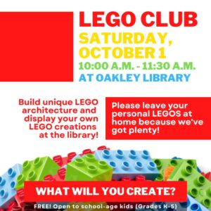 LEGO Club (K-5th grade) @ Oakley/South Asheville Library | Black Mountain | North Carolina | United States