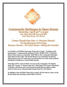 Open House BBQ @ Only Hope WNC | East Flat Rock | North Carolina | United States