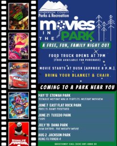 FREE Movies in the Park Summer Series @ Various Parks in the Henderson County area | Hendersonville | North Carolina | United States
