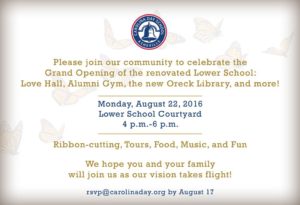 Ribbon Cutting & Grand Opening Community Celebration @ Carolina Day School | Asheville | North Carolina | United States