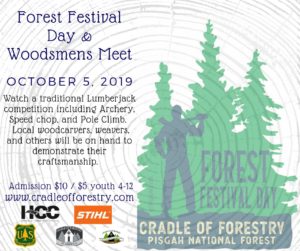 Forest Festival Day & Intercollegiate Woodsmen's Meet @ Cradle of Forestry - Historic Site & Discovery Center | Pisgah Forest | North Carolina | United States