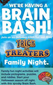 Brain Bash: Trick or Treaters Family Night @ all area Ryan's Restaurants