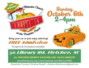 Annual Cruise-In at the Pumpkin Patch @ Fletcher United Methodist Church | Fletcher | North Carolina | United States