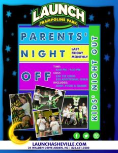 Parents Night Off / Kids Night Out @ Launch Trampoline Park Asheville | Arden | North Carolina | United States