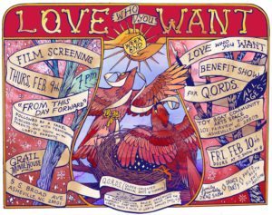 Love Who You Want Weekend: Benefit show for QORDS @ Toy Boat Toy Boat Toy Boat Community Arts Space | Asheville | North Carolina | United States