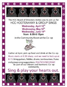 HCC Hootenanny & Group Sings @ The Hendersonville Community Co-op | Hendersonville | North Carolina | United States