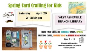 Spring Card Crafting For Kids (7-11yrs) @ West Asheville Branch Library | Asheville | North Carolina | United States