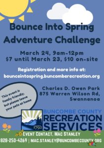 POSTPONED: Bounce into Spring Adventure Run @ Charles D Owen Park | Swannanoa | North Carolina | United States