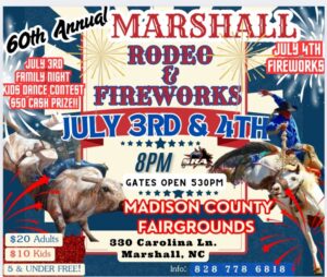 MARSHALL: Annual Marshall Rodeo & Fireworks @ Madison County Fairgrounds | Marshall | North Carolina | United States