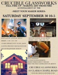 Fall Fire Up! Crucible Glassworks @ Crucible Glassworks: Glass Studio & Gallery | Weaverville | North Carolina | United States
