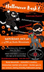 Budo Mountain's Halloween Party! @ Budo Mountain Family Martial Arts | Asheville | North Carolina | United States