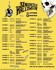 31 Nights Of Halloween Movies @ the Freeform channel