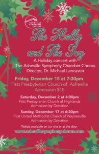 The Asheville Symphony Chamber Chorus Presents, "The Holly and the Ivy" @ First United Methodist Church of Waynesville | Waynesville | North Carolina | United States