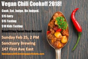 3rd Annual Vegan Chili Cookoff at Sanctuary! @ Sanctuary Brewing Company | Hendersonville | North Carolina | United States
