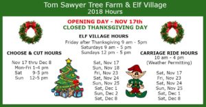 Choose & Cut Your Christmas Tree, Elf Village & Carriage Rides @ Tom Sawyer's Christmas Tree Farm and Elf Village | Glenville | North Carolina | United States