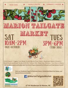 Saturdays at the Marion Tailgate Market @ Marion Tailgate Market