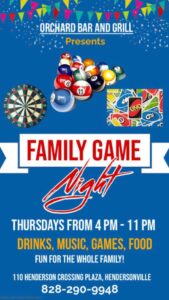 Family Game Night @ Orchard Bar & Grill