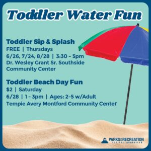 Toddler Beach Day Fun (Ages 2-5 with adult) @ Avery Montford Center