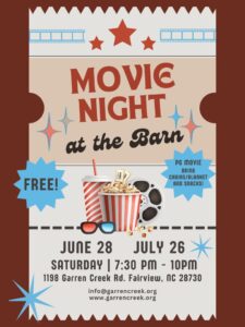 Movie Night at the Barn @ Garren Creek Foundation