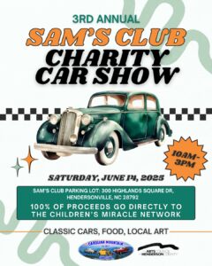 3rd Annual Sam’s Club Charity Car Show @ Sam’s Club Parking Lot Hendersonville