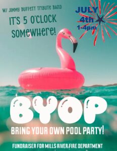 BYOP (bring your own POOL party) w/ Jimmy Buffet tribute band It's 5 O'Clock Somewhere! @ Mills River Brewing Co.
