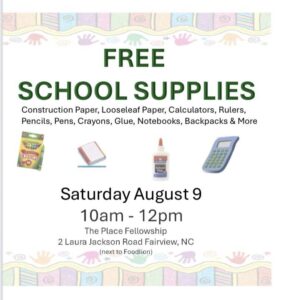 FREE School Supplies Giveaway @ The Place Fellowship Church
